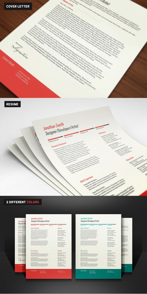 Resume & Cover Letter PSD Template