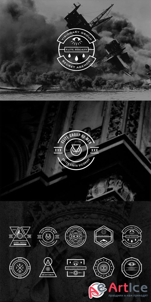 Secret Society Badges 2 - Creativemarket 20803