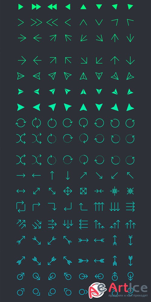 Arrow Icons Set - Creativemarket 212077