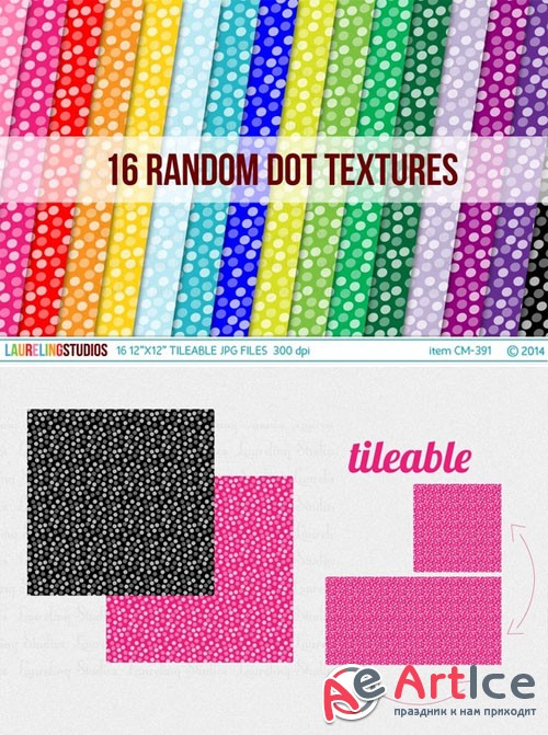 Tileable pattern: dot digital paper - Creativemarket 77911