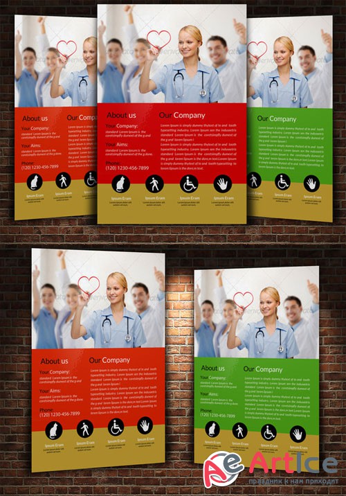 Medical Flyer Template - Creativemarket 225036