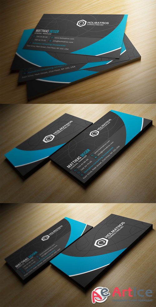 Creativemarket Modern Grey Business Card 78252