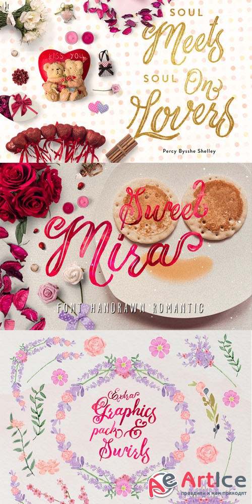 Mira & graphic watercolor & swirls - Creativemarket 167962