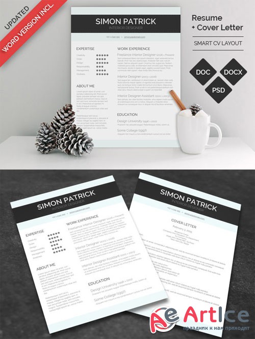 Smart Word CV & Cover Letter - Creativemarket 164288