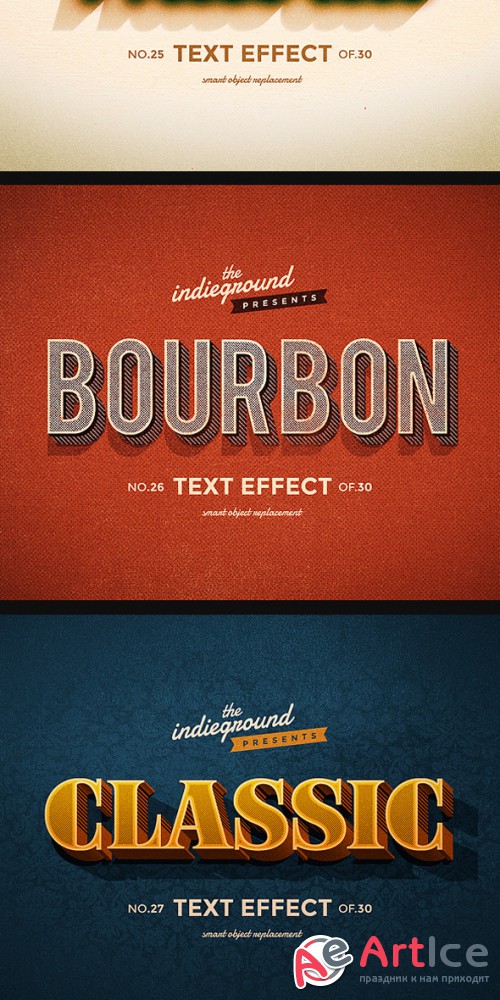 Retro Vintage Text Effects Vol. 3 - Graphicriver 10457336