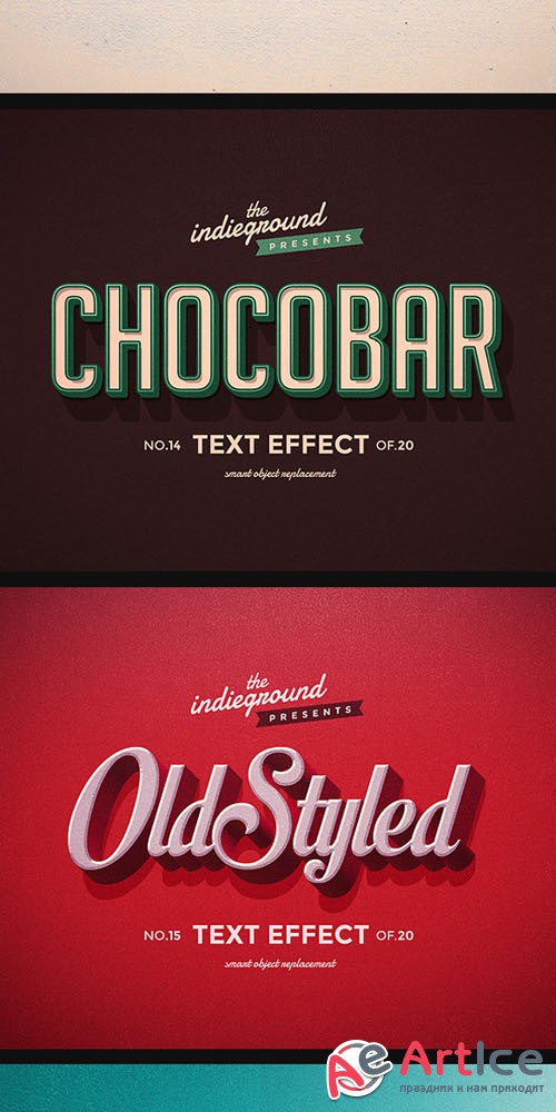 Retro Vintage Text Effects Vol. 2 - Graphicriver 9302226