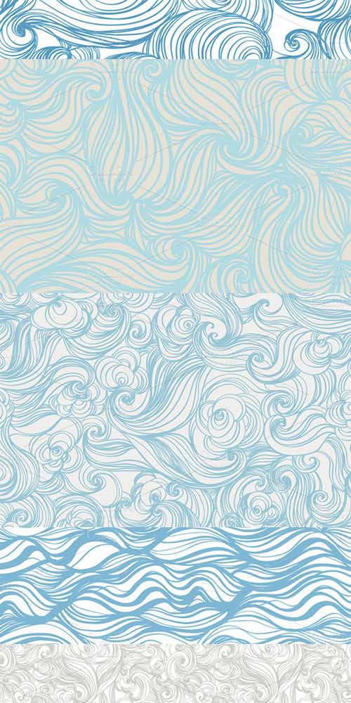 Vector Waves and curl seamless patterns