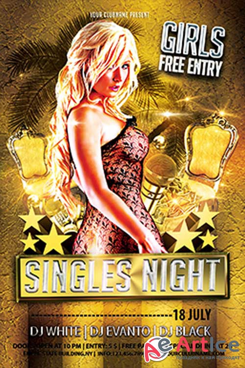 Singles Night Party Flyer