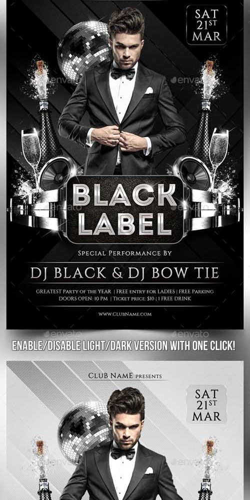 Flyer Template PSD - Black Label