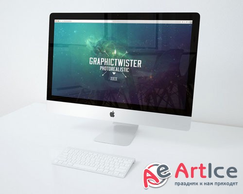 iMac Presentation Mock-Up PSD Template