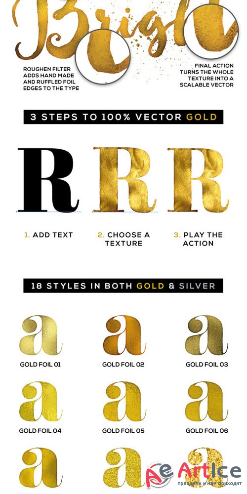 Shimmer & Shine: 100% Vector Gold - Creativemarket 236592