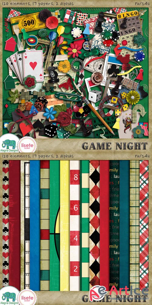 Scrap - Game Night JPG and PNG