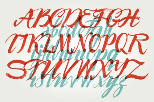 Vector Calligraphic alphabet Set 2