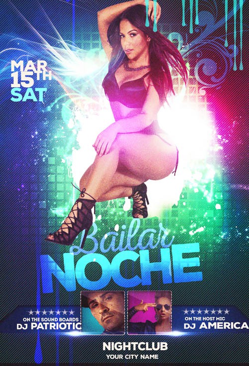 Flyer Template - Bailar Noche Dance 