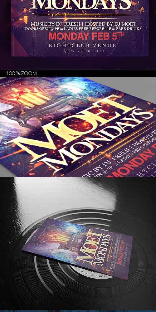 Party Flyer Template - Moet Mondays