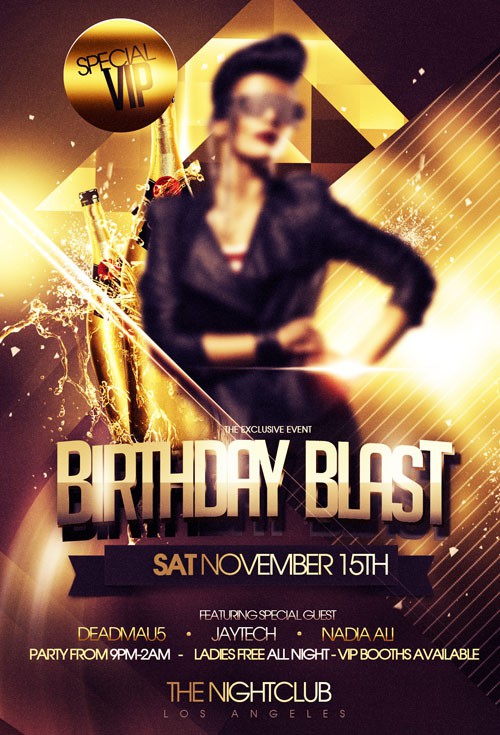 PSD Flyer Template - Birthday Blast