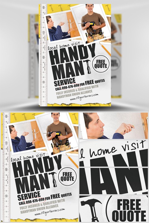 Flyer Template PSD - Handyman