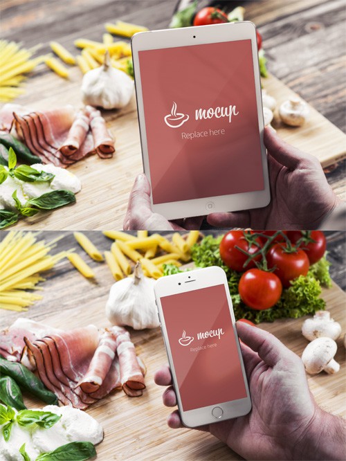 2 Mockups Food PSD