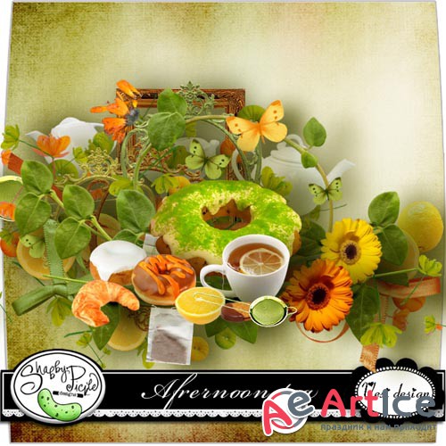 ScraP - Afternoon Tea JPG and PNG