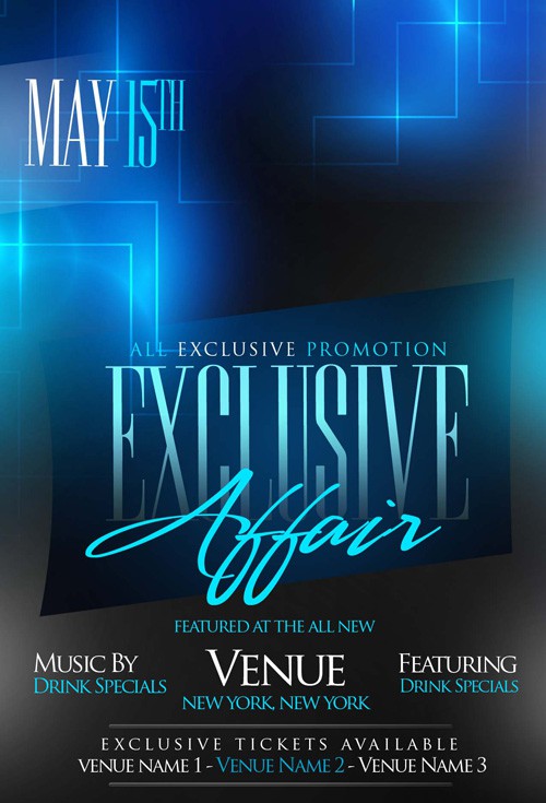 PSD Flyer Template - Exclusive Affair