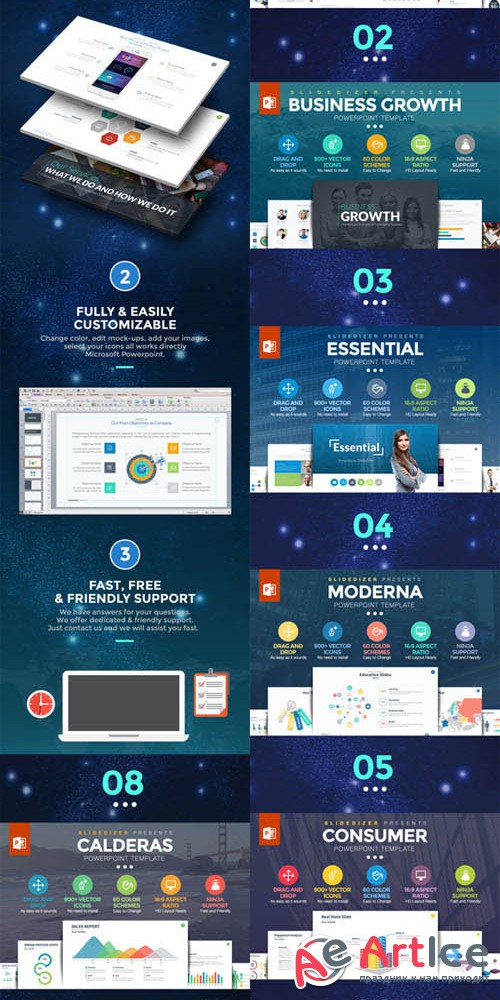 Creativemarket - MEGA BLAST Powerpoint Bundle 292005