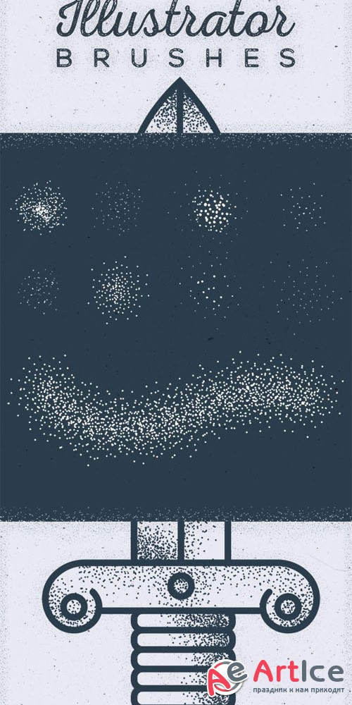 Stipple Shading Adobe Illustrator Brushes