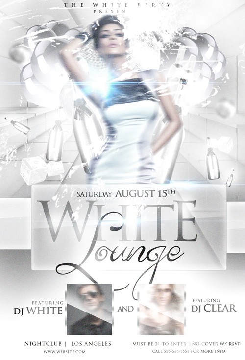 Flyer Template - White Lounge PSD