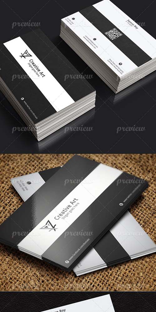 PSD Template - Black & White Business Card