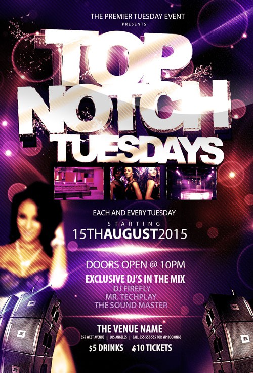 Flyer Template PSD - Top Notch Tuesday 