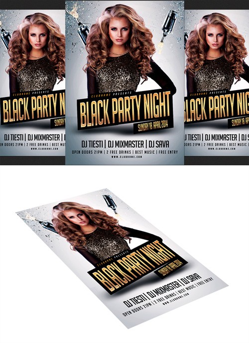 Flyer PSD - Black Party 