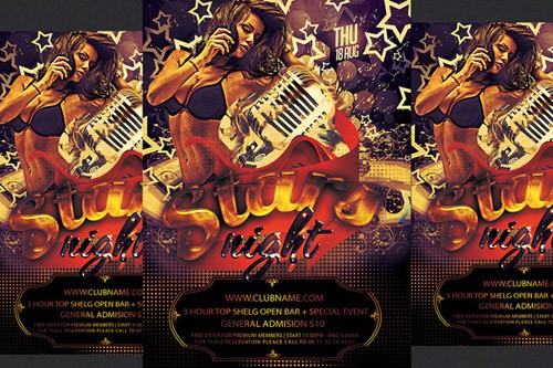 Flyer PSD - Stars Night Party 