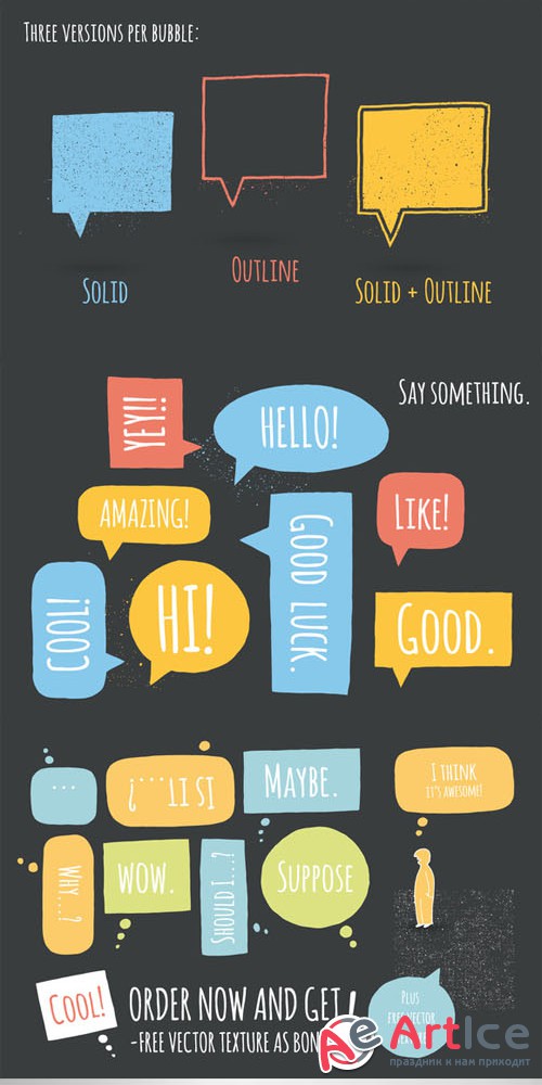 Speech bubble pack - Creativemarket 60024