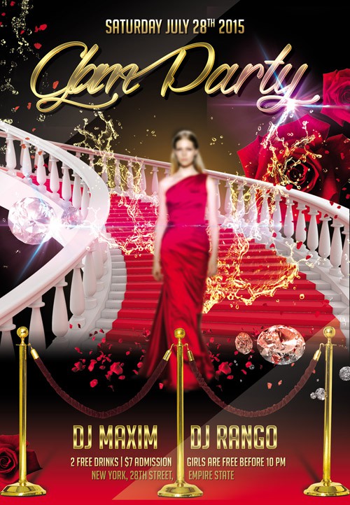 Flyer Template - Glam Party 2 Facebook Cover