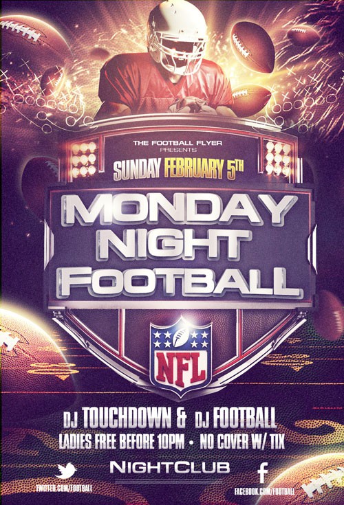 Flyer Template - Monday Night Football 