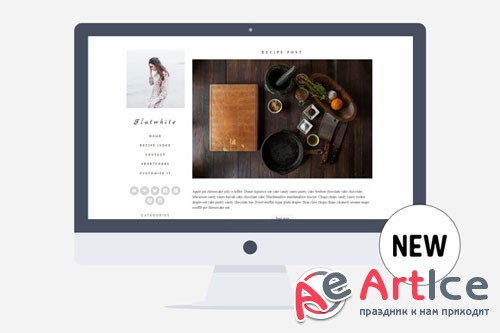 Creativemarket - Flatwhite - Food&Lifestyle v1.0 - Minimal Wordpress Theme for Food Bloggers 282395