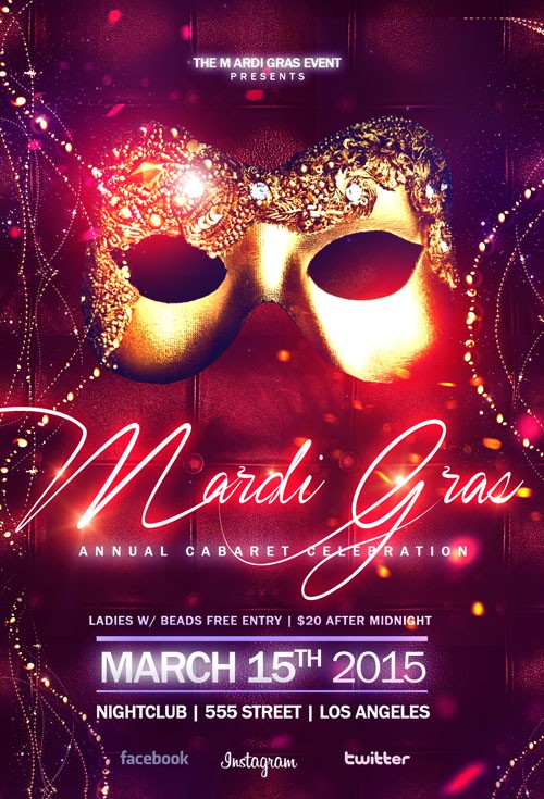 Flyer Template - Elegant Masquerade Ball 