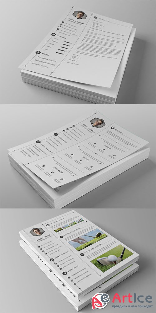 Creativemarket - Smart Resume CV Set 136529