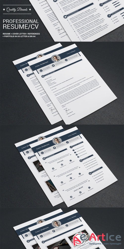 Creativemarket - My Professional Resume CV Set 141799