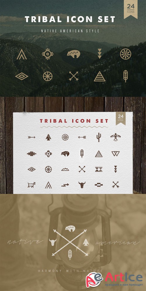 Tribal Icon Set - Creativemarket 216733