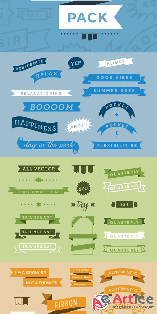 Creativemarket - Vector Ribbon Pack 3715