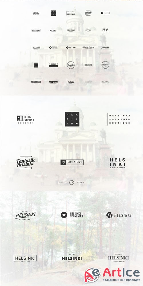 Helsinki - 25 Minimal Vintage Logos - Creativemarket 246211