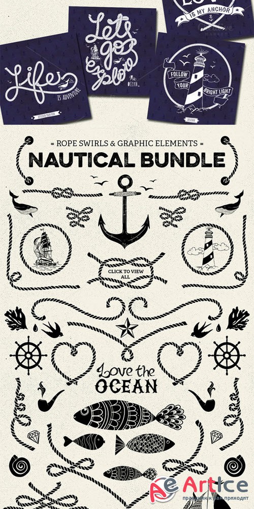 Creativemarket - Nautical vector pack 141610