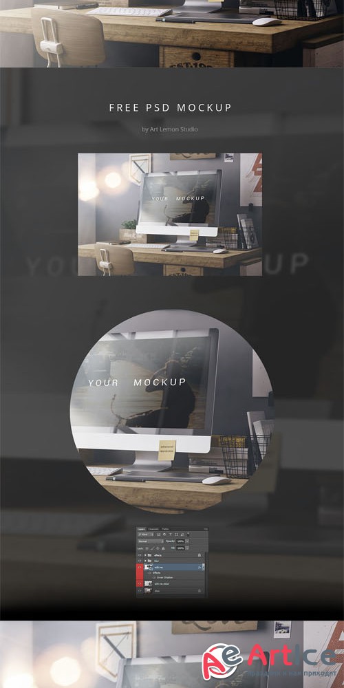 Workspace PSD Mock-Up Template Vol.1