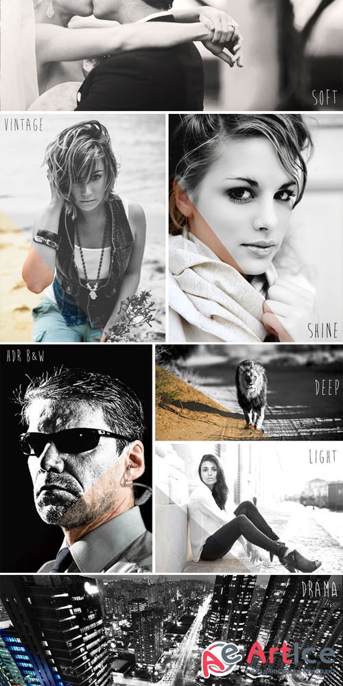 B&W PRO Actions Set - Creativemarket 3665