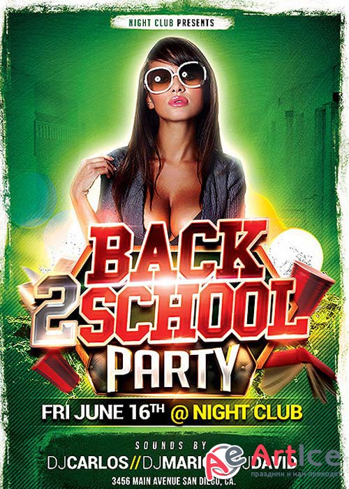 Back to School PSD Flyer Template