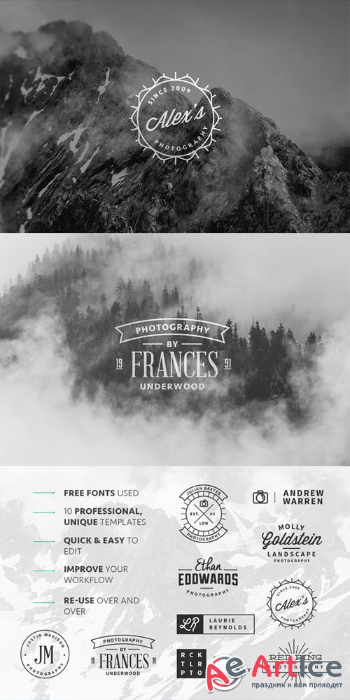 Photography Logos Vol 2 - Creativemarket 25821