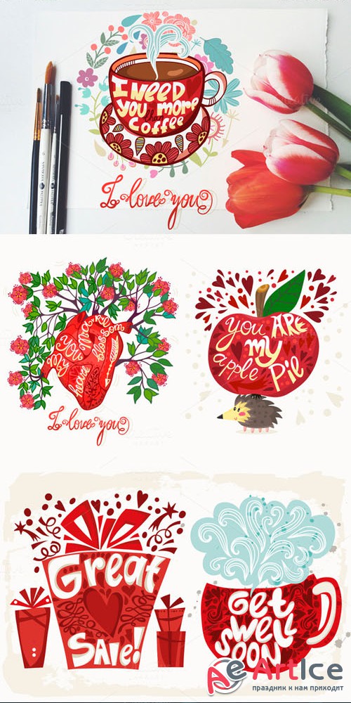 Creativemarket - Blossom heart 239613