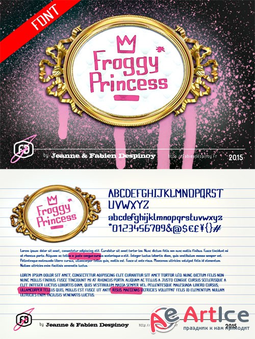 Froggy Pincess Handdrawn Font