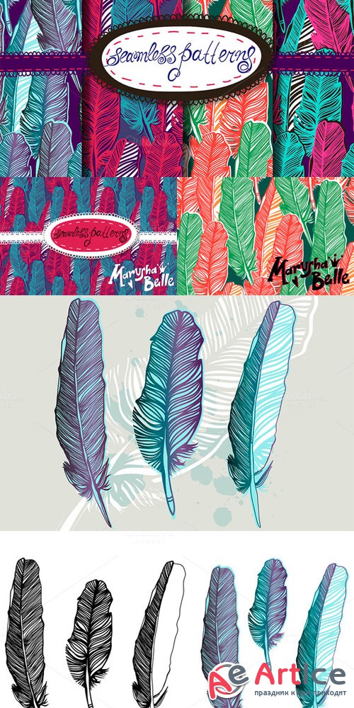 Creativemarket - Feathers set 28968