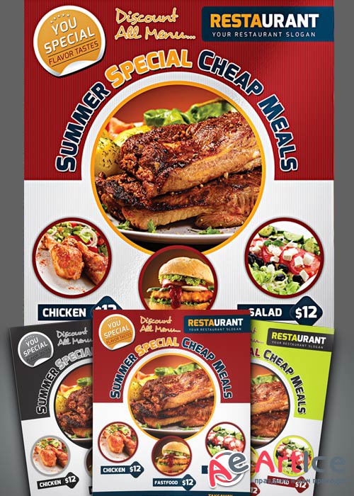 University Fast Food Flyer